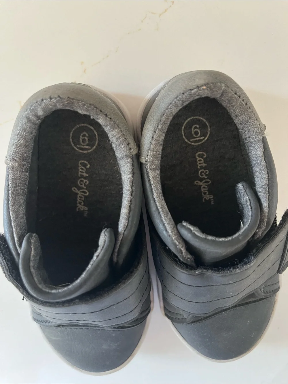 Kids Black Slip-On Sneakers with Strap